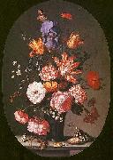 Flowers in a Glass Vase